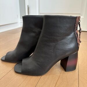 Sanctuary Black and Brown Ankle Booties